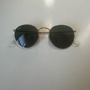 Ray-Ban Gold Frame Round Sunglasses